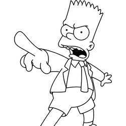 Dibujos para colorear: Bart Simpson - Dibujos para Colorear e Imprimir Gratis