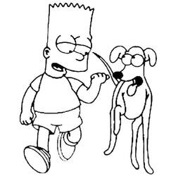 Dibujo para colorear: Bart Simpson (Personajes de Dibujos Animados) #210671 - Dibujos para Colorear e Imprimir Gratis