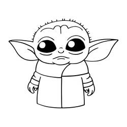 Dibujo para colorear: Bebé Yoda (Personajes de Dibujos Animados) #195054 - Dibujos para Colorear e Imprimir Gratis