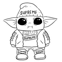 Dibujo para colorear: Bebé Yoda (Personajes de Dibujos Animados) #195055 - Dibujos para Colorear e Imprimir Gratis