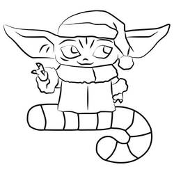 Dibujo para colorear: Bebé Yoda (Personajes de Dibujos Animados) #195058 - Dibujos para Colorear e Imprimir Gratis