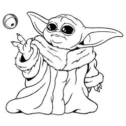 Dibujo para colorear: Bebé Yoda (Personajes de Dibujos Animados) #195059 - Dibujos para Colorear e Imprimir Gratis