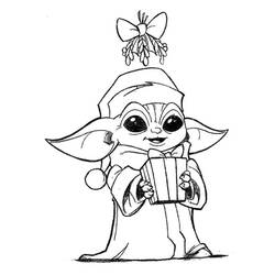Dibujo para colorear: Bebé Yoda (Personajes de Dibujos Animados) #195061 - Dibujos para Colorear e Imprimir Gratis