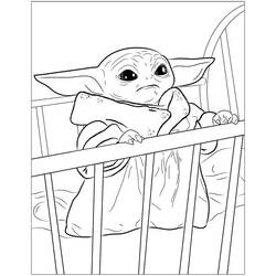 Dibujo para colorear: Bebé Yoda (Personajes de Dibujos Animados) #195067 - Dibujos para Colorear e Imprimir Gratis