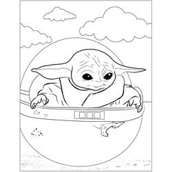 Dibujo para colorear: Bebé Yoda (Personajes de Dibujos Animados) #195070 - Dibujos para Colorear e Imprimir Gratis