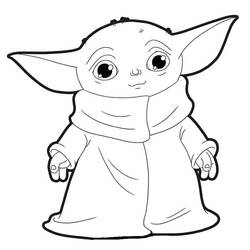 Dibujo para colorear: Bebé Yoda (Personajes de Dibujos Animados) #195072 - Dibujos para Colorear e Imprimir Gratis