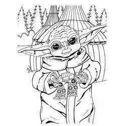 Dibujo para colorear: Bebé Yoda (Personajes de Dibujos Animados) #195074 - Dibujos para Colorear e Imprimir Gratis