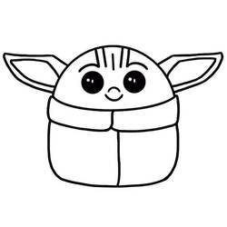 Dibujo para colorear: Bebé Yoda (Personajes de Dibujos Animados) #195075 - Dibujos para Colorear e Imprimir Gratis