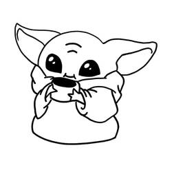 Dibujo para colorear: Bebé Yoda (Personajes de Dibujos Animados) #195076 - Dibujos para Colorear e Imprimir Gratis