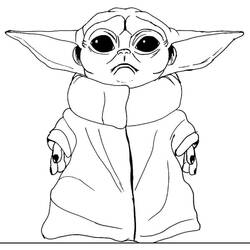 Dibujo para colorear: Bebé Yoda (Personajes de Dibujos Animados) #195077 - Dibujos para Colorear e Imprimir Gratis