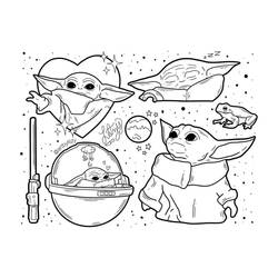 Dibujo para colorear: Bebé Yoda (Personajes de Dibujos Animados) #195078 - Dibujos para Colorear e Imprimir Gratis