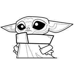 Dibujo para colorear: Bebé Yoda (Personajes de Dibujos Animados) #195079 - Dibujos para Colorear e Imprimir Gratis