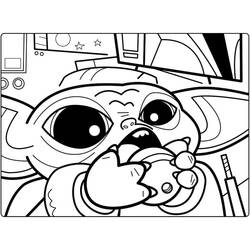 Dibujo para colorear: Bebé Yoda (Personajes de Dibujos Animados) #195080 - Dibujos para Colorear e Imprimir Gratis