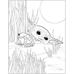 Dibujo para colorear: Bebé Yoda (Personajes de Dibujos Animados) #195083 - Dibujos para Colorear e Imprimir Gratis