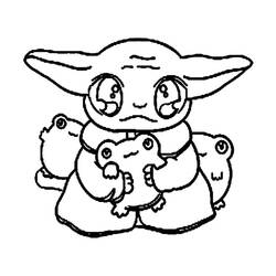 Dibujo para colorear: Bebé Yoda (Personajes de Dibujos Animados) #195086 - Dibujos para Colorear e Imprimir Gratis