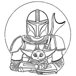 Dibujo para colorear: Bebé Yoda (Personajes de Dibujos Animados) #195087 - Dibujos para Colorear e Imprimir Gratis
