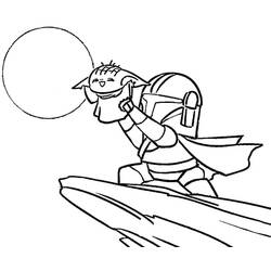 Dibujo para colorear: Bebé Yoda (Personajes de Dibujos Animados) #195089 - Dibujos para Colorear e Imprimir Gratis