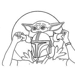 Dibujo para colorear: Bebé Yoda (Personajes de Dibujos Animados) #195090 - Dibujos para Colorear e Imprimir Gratis