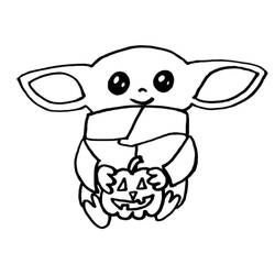 Dibujo para colorear: Bebé Yoda (Personajes de Dibujos Animados) #195091 - Dibujos para Colorear e Imprimir Gratis