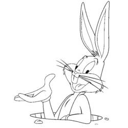 Dibujo para colorear: Bugs Bunny (Personajes de Dibujos Animados) #26312 - Dibujos para Colorear e Imprimir Gratis