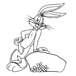 Dibujo para colorear: Bugs Bunny (Personajes de Dibujos Animados) #26325 - Dibujos para Colorear e Imprimir Gratis
