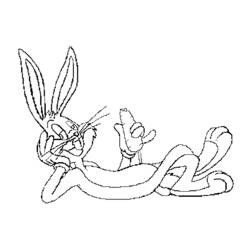 Dibujo para colorear: Bugs Bunny (Personajes de Dibujos Animados) #26332 - Dibujos para Colorear e Imprimir Gratis