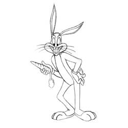 Dibujo para colorear: Bugs Bunny (Personajes de Dibujos Animados) #26409 - Dibujos para Colorear e Imprimir Gratis