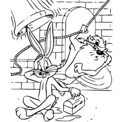 Dibujo para colorear: Bugs Bunny (Personajes de Dibujos Animados) #26414 - Dibujos para Colorear e Imprimir Gratis