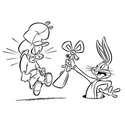 Dibujo para colorear: Bugs Bunny (Personajes de Dibujos Animados) #26442 - Dibujos para Colorear e Imprimir Gratis