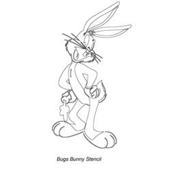 Dibujo para colorear: Bugs Bunny (Personajes de Dibujos Animados) #26448 - Dibujos para Colorear e Imprimir Gratis