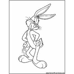 Dibujo para colorear: Bugs Bunny (Personajes de Dibujos Animados) #26450 - Dibujos para Colorear e Imprimir Gratis
