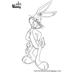 Dibujo para colorear: Bugs Bunny (Personajes de Dibujos Animados) #26482 - Dibujos para Colorear e Imprimir Gratis