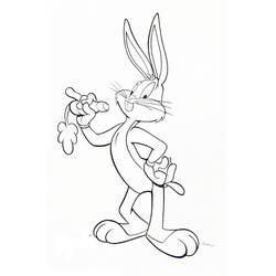 Dibujo para colorear: Bugs Bunny (Personajes de Dibujos Animados) #26483 - Dibujos para Colorear e Imprimir Gratis