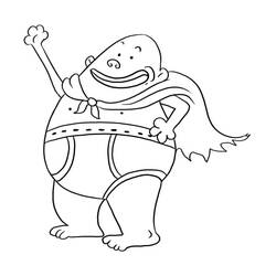 Dibujo para colorear: Captain Underpants (Personajes de Dibujos Animados) #209723 - Dibujos para Colorear e Imprimir Gratis