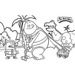 Dibujo para colorear: Captain Underpants (Personajes de Dibujos Animados) #209724 - Dibujos para Colorear e Imprimir Gratis