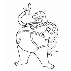 Dibujo para colorear: Captain Underpants (Personajes de Dibujos Animados) #209725 - Dibujos para Colorear e Imprimir Gratis
