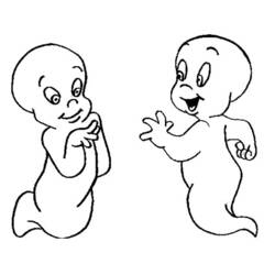 Dibujo para colorear: Casper (Personajes de Dibujos Animados) #36250 - Dibujos para Colorear e Imprimir Gratis