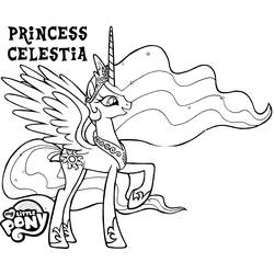 Dibujo para colorear: Celestia (Personajes de Dibujos Animados) #169958 - Dibujos para Colorear e Imprimir Gratis