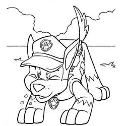 Dibujo para colorear: Chase PAW Patrol (Personajes de Dibujos Animados) #181653 - Dibujos para Colorear e Imprimir Gratis