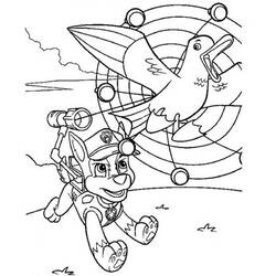 Dibujo para colorear: Chase PAW Patrol (Personajes de Dibujos Animados) #181655 - Dibujos para Colorear e Imprimir Gratis