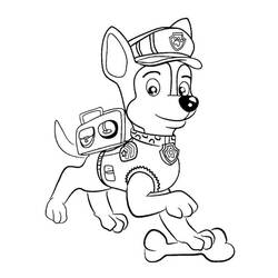 Dibujos para colorear: Chase PAW Patrol - Dibujos para Colorear e Imprimir Gratis