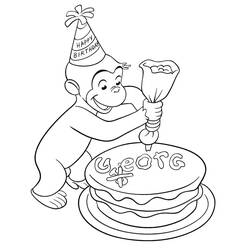Dibujo para colorear: Curious George (Personajes de Dibujos Animados) #211227 - Dibujos para Colorear e Imprimir Gratis