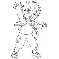 Dibujo para colorear: Diego (Personajes de Dibujos Animados) #197987 - Dibujos para Colorear e Imprimir Gratis