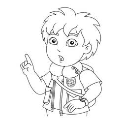 Dibujo para colorear: Diego (Personajes de Dibujos Animados) #197990 - Dibujos para Colorear e Imprimir Gratis