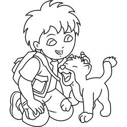 Dibujo para colorear: Diego (Personajes de Dibujos Animados) #197992 - Dibujos para Colorear e Imprimir Gratis