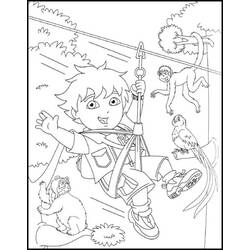Dibujo para colorear: Diego (Personajes de Dibujos Animados) #197994 - Dibujos para Colorear e Imprimir Gratis