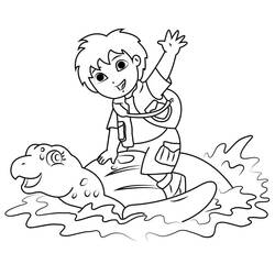 Dibujo para colorear: Diego (Personajes de Dibujos Animados) #198000 - Dibujos para Colorear e Imprimir Gratis