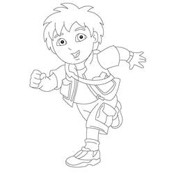 Dibujo para colorear: Diego (Personajes de Dibujos Animados) #198005 - Dibujos para Colorear e Imprimir Gratis
