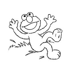 Dibujo para colorear: Elmo (Personajes de Dibujos Animados) #203510 - Dibujos para Colorear e Imprimir Gratis