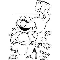 Dibujo para colorear: Elmo (Personajes de Dibujos Animados) #203515 - Dibujos para Colorear e Imprimir Gratis